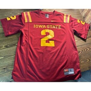 Nike Team Youth Iowa State Cyclones #2 College Jersey Size Large L Maroon & Yell